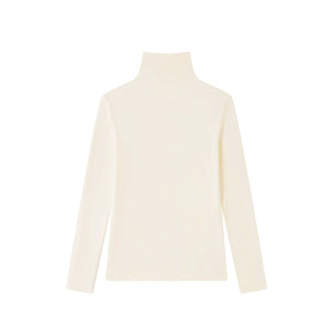 Tencel Wool Seamless Turtleneck Sweater