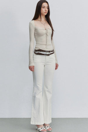 Tencel Wool U-Neck Top