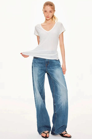Tencel Wool V-Neck Top