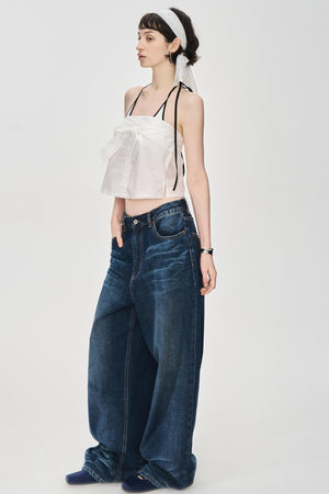 Textured Denim Jeans