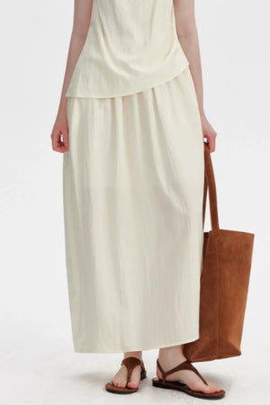 Textured Knot Vest & Skirt Set