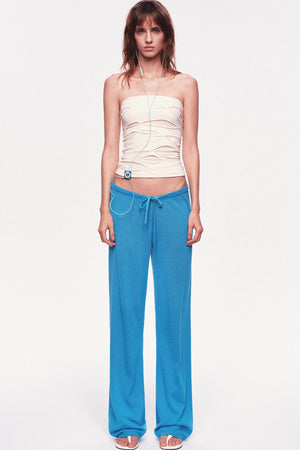 Textured Ripped Cut-Out Strapless Tube Top