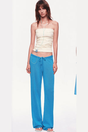 Textured Ripped Cut-Out Strapless Tube Top
