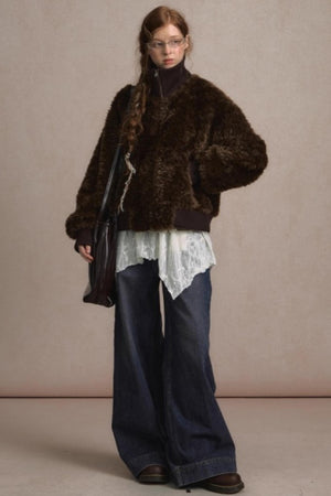 Thickened Lambswool Suede Jacket