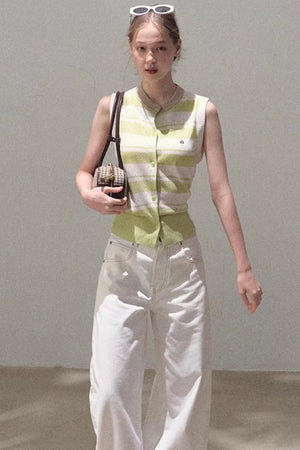 Thin Linen Relaxed Fit Vest