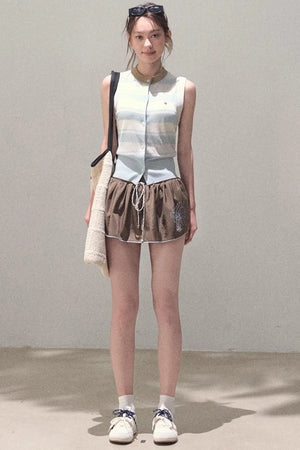 Thin Linen Relaxed Fit Vest