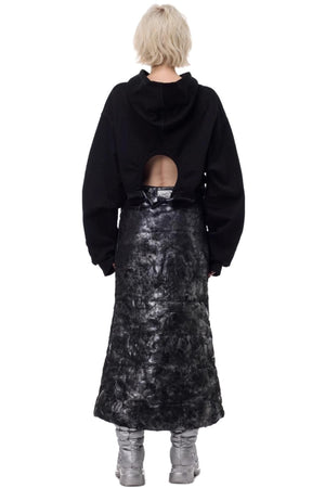 Thorn Print Hooded Fleece Sweatshirt