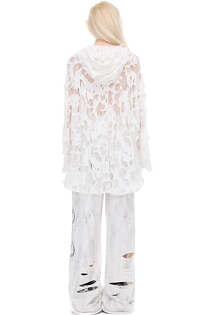 Thorned Lace Hooded Top