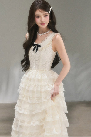 Thousand-Layer French Lace Dress