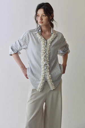 Three Dimensional Lace Shirt