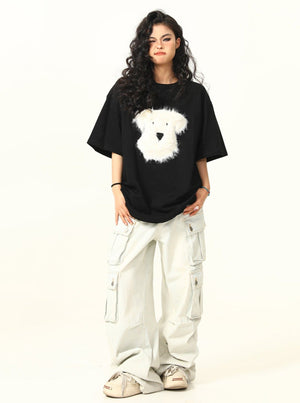 Three-Dimensional Puppy Design T-Shirt