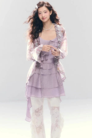 Three-Dimensional Ruffle Dress