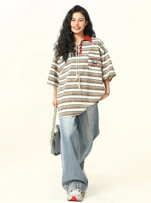 Tie-Dye Striped Retro T-Shirt