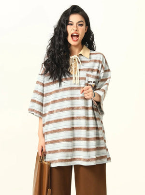 Tie-Dye Striped Retro T-Shirt