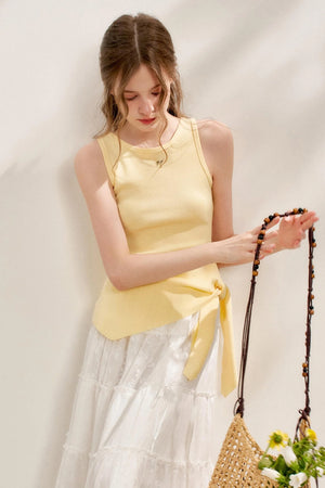 Tie-Knot Knit Vest