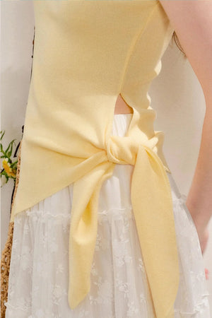 Tie-Knot Knit Vest