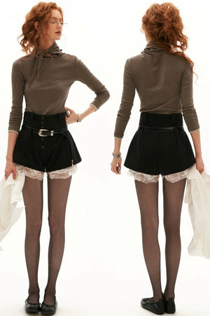 Tie-Neck Long-Sleeve Knit Top
