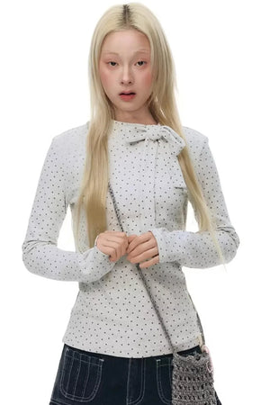 Tie-Neck Slim-Fit Blouse