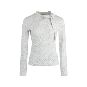 Tie-Neck Slim-Fit Blouse
