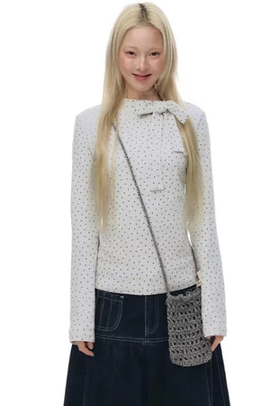 Tie-Neck Slim-Fit Blouse