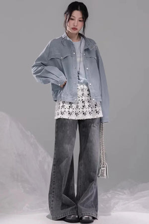 Transparent Patchwork Embroidery T-Shirt