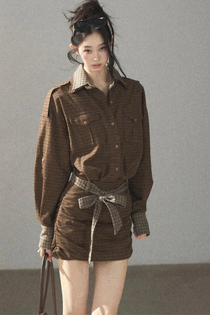 Tree Check Shirt Dress