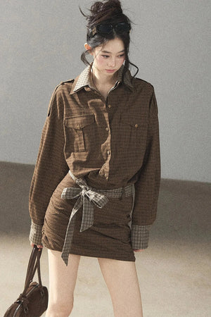Tree Check Shirt Dress