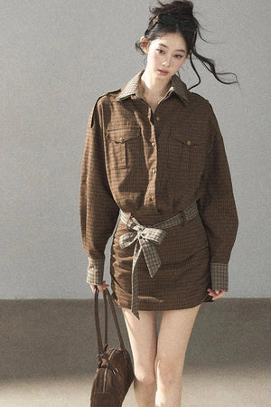 Tree Check Shirt Dress