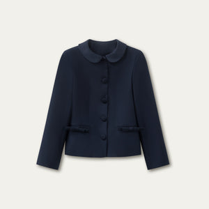 Twilight Blue Vintage Doll Collar Suit Skirt Set-Up