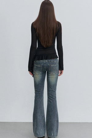 Twist Ruffle Pleated Blouse