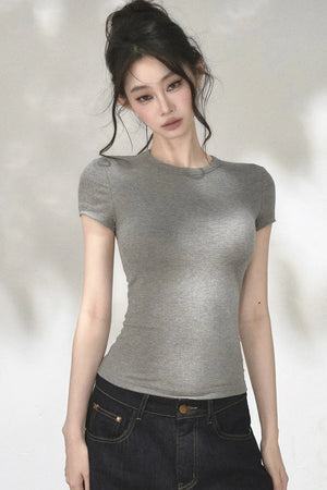 Twisted Back Short Sleeve Blouse