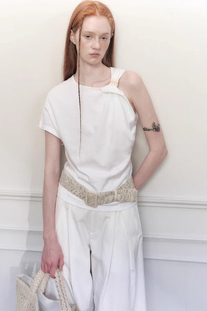 Twisted Cloud Shoulder Tee