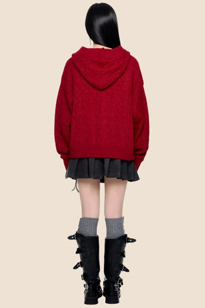 Twisted Embroidered Knit Jacket