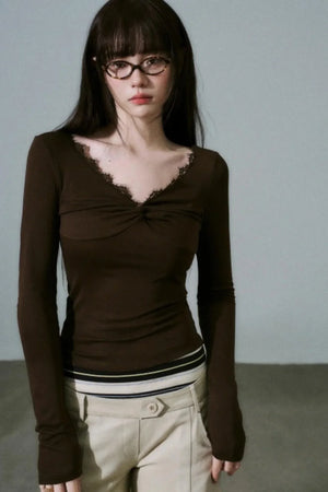 Twisted Lace Wool Top