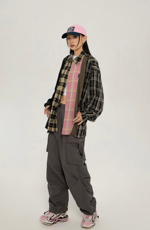 two-colored check shirt