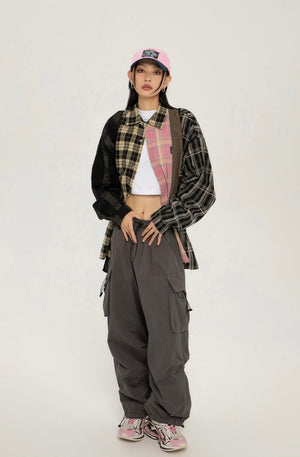 two-colored check shirt