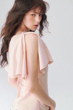 Two-Piece Shawl Waist-Cinching Top Set