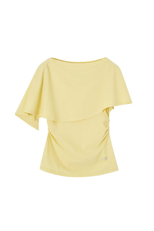 Two-Piece Shawl Waist-Cinching Top Set