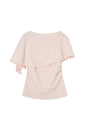 Two-Piece Shawl Waist-Cinching Top Set