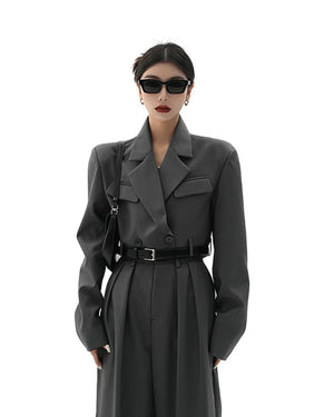 Two-Piece Short Jacket&Mop Suit Pants