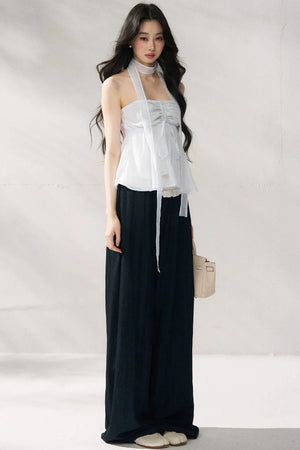 Two-Tone Halter Tube Top
