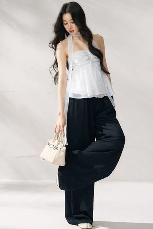 Two-Tone Halter Tube Top