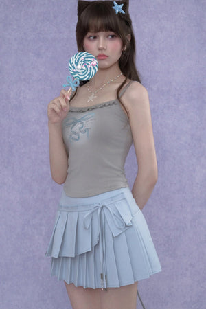 Two-Tone Pleated Skirt set-Up