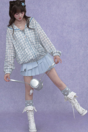 Two-Tone Pleated Skirt set-Up