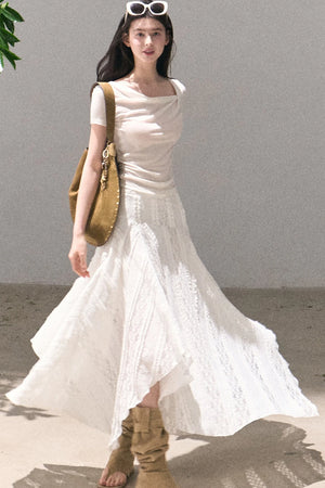 Uncut Time Draped Skirt