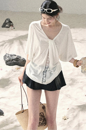 Undisturbed Fog Lace Top