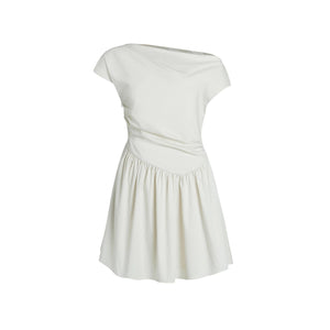 Upright Pleated Shoulder Dress