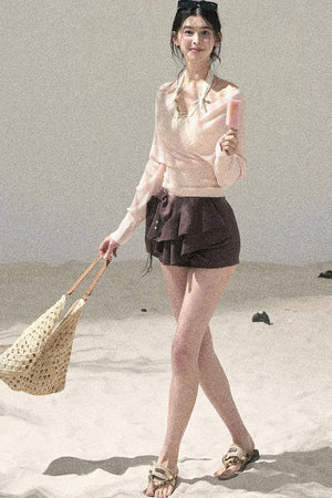 V-Neck Dopamine Sun Protection Top Set-Up