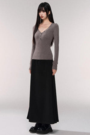 V-Neck Knitted Top