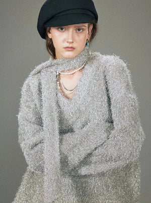 V-neck Knitwear Top